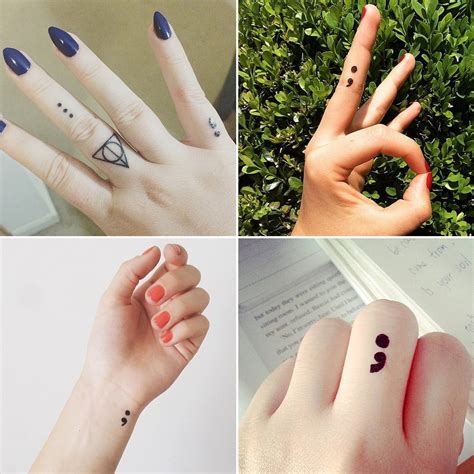 Semicolon Project Tattoo Ideas Popsugar Beauty