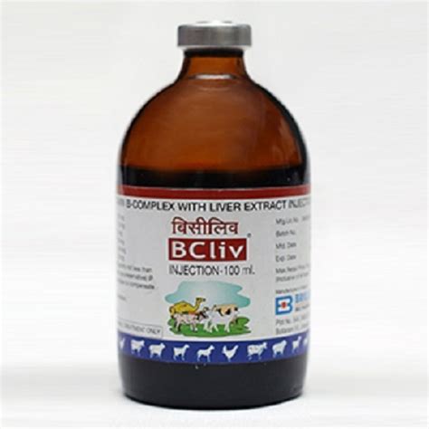 100 Ml Vitamin B Complex Liver Extract Injection For Veterinary Use At