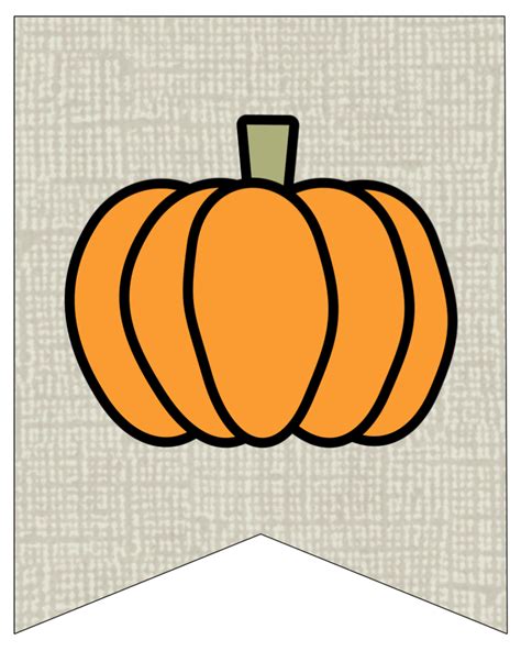 Free Printable Pumpkin Banner Decor Paper Trail Design