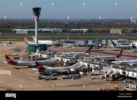 Aerial View Of The London Heathrow Airport Stock Photo Alamy