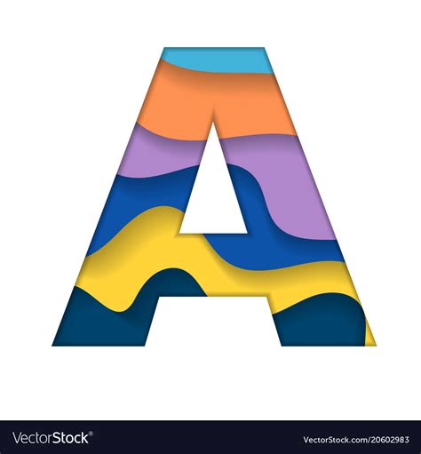 Colorful Letter A Royalty Free Vector Image Vectorstock