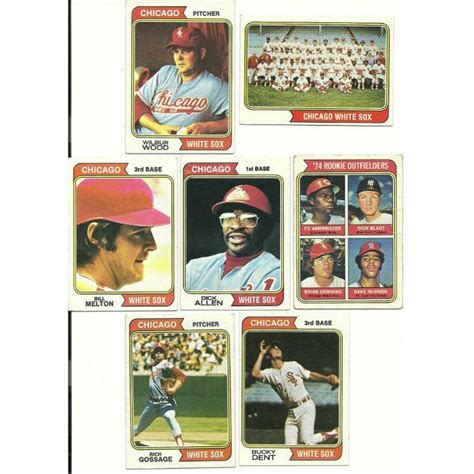 1974 Vintage Topps WHITE SOX Team Set Of 28 Cards GOSSAGE Allen Melton