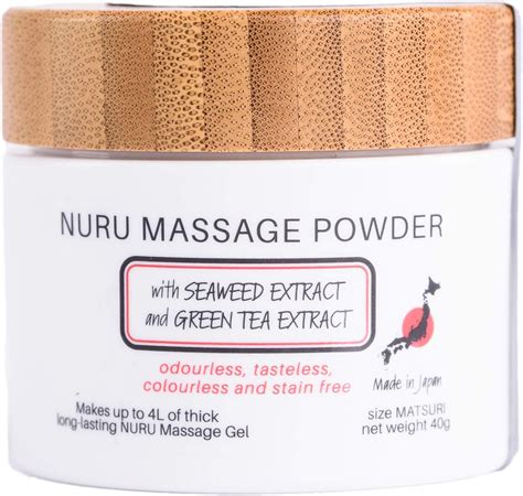 Nuru Massage Gel Powder 40g With Seaweed Extract And Green Tea Extract Makes 4l Of Nuru Gel Made