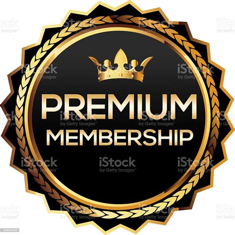 Premium Membership Gold Badge Stock Photo - Download Image Now - iStock