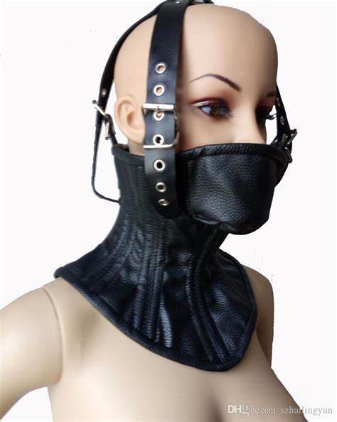 Adult Soft Leather Bondage Sm Slave Boned Head Harness Neck Corset Collar Womens Fetish