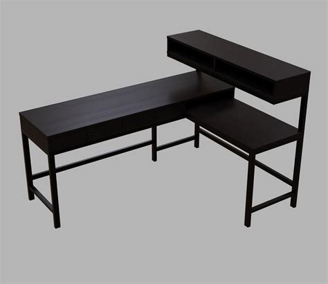 Buy Wesley Engineered Wood Study Table With Metal Legs Dark Brown