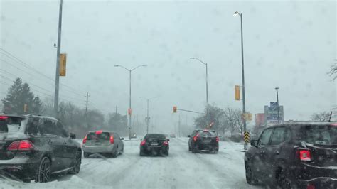 Driving In Mississaugas Snow Storm Canada In January Youtube