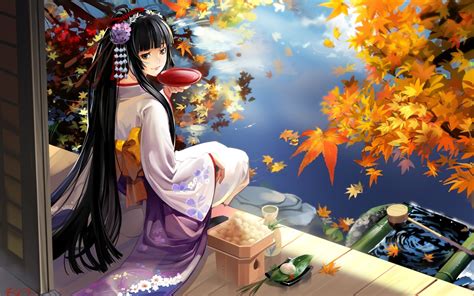 Wallpaper Anime Girl Geisha Kimono 1920x1200 Goodfon 1107797
