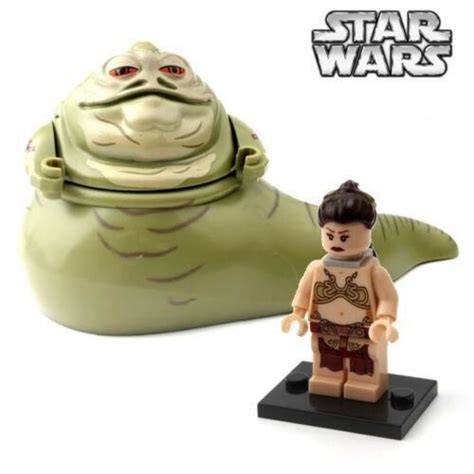 2pcsset Jabba The Hutt And Princess Leia Minifigures Star Wars Figure