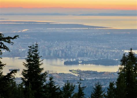 The Grouse Mountain View Of Vancouver Canada Velvet Escape