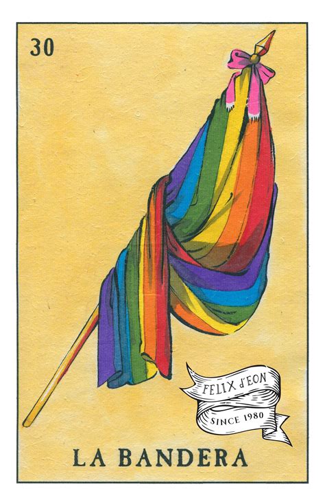 La Bandera Queer Felix Deon Lgbtq Mexican Loteria Etsy Uk