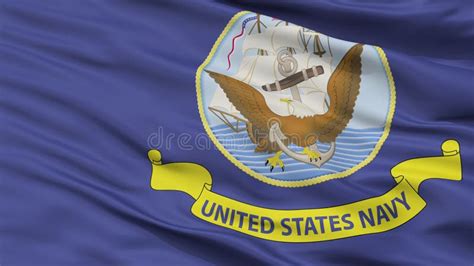 United States Navy Official Specifications Flag Closeup View Stock