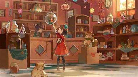 Anime Anime Girls Cat Fish Original Characters Stores