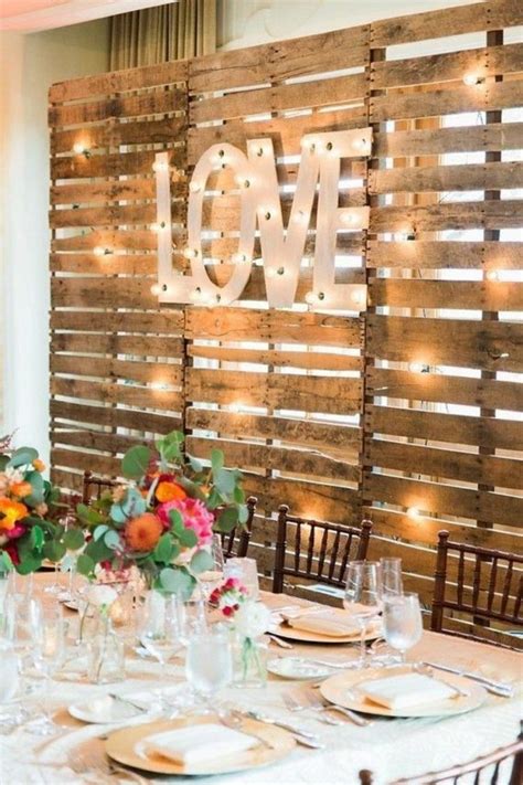 Wooden Pallet Wedding Backdrop Eco Friendly Rustic Wooden Backdrop