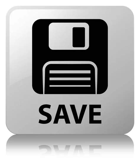 Save Floppy Disk Icon Glossy Blue Reflected Square Button ⬇ Stock