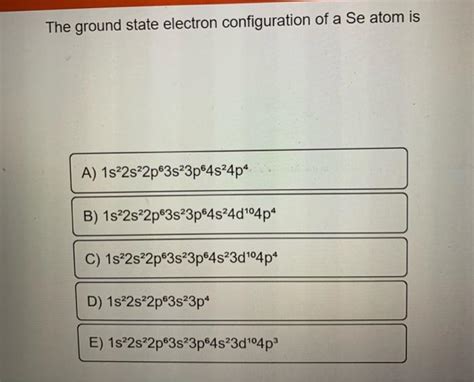 Solved Write The Complete Ground State Electron Chegg Com