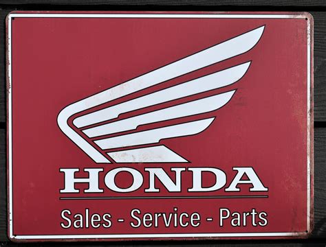 Honda Parts And Service Motorcycle Garage Sign Wall Plaque Etsy