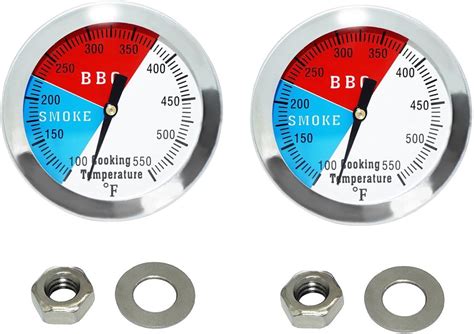2 38 Inch Dial And 2 78 Inch Stem 3 Packs Smoker Temperature Gauge