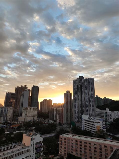 Hong Kong Chai Wan Sunset Stock Image Image Of Skyline 237338693