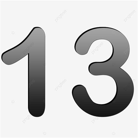 Number 13 Clipart Hd Png Graffiti Sprayed Number 13 In Black And White