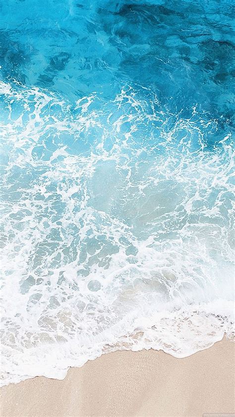 Wave Blue Water Aqua Turquoise Sea Iphone Wallpaper Blue Water