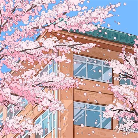 Sakura Trees Anime Aesthetic Anime Trending On Twitter This Season Is