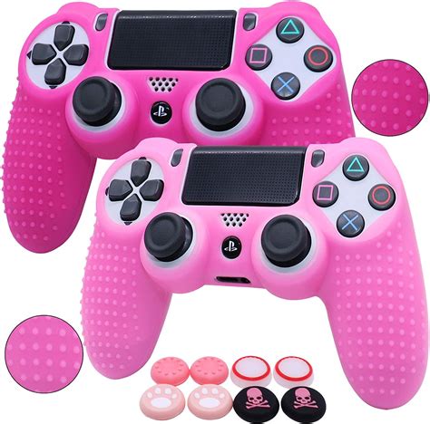 Buy Pink Ps4 Controller Skins Ralansilicone Controller Cover Skin Protector Compatible Ps4