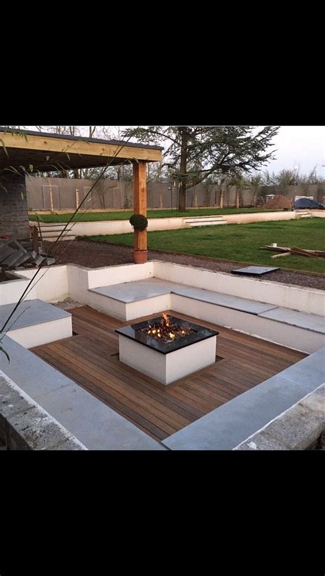 Sunken Seating Area With Fire Pit Stunning Pools With