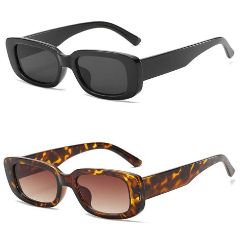 Xmifer Rectangle Sunglasses Uv400 Protection