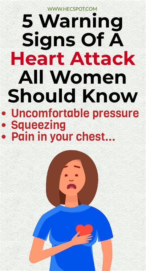 5 Warning Signs Of A Heart Attack All Women Need To Know Hecspot In
