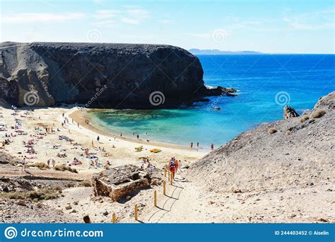 Papagayo Beach Playa Blanca Canary Islands Spain Editorial