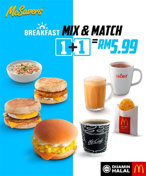 Do note that effective 1 september 2018, a 6% service tax would be chargeable to the menu prices. McDonald's - McSavers Breakfast Mix & Match | Facebook