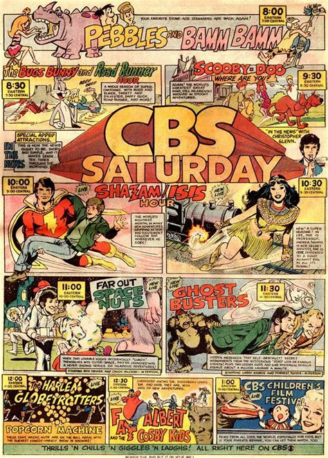 An Old Comic Strip With The Title Cbs Saturday