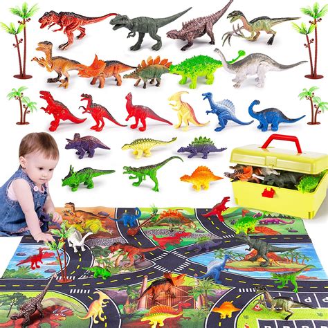 Buy Dinosaur Toys Risuntoy 29 Pcs Dinosaur Figures W Activity Play