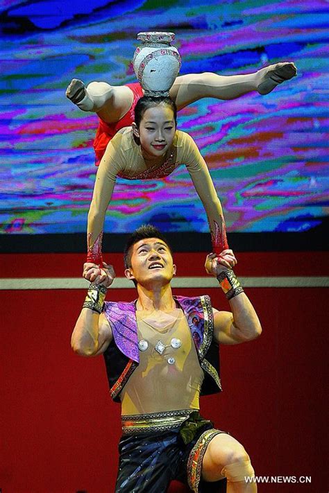 chinese acrobats give performance in philippines in pictures