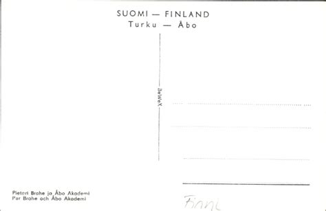 Ansichtskarte Postkarte Abo Finnland Pietari Brahe Ja Akpool De