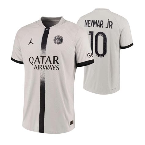 Youth Neymar Jr Paris Saint Germain 2022 23 Away Jersey Replica Grey