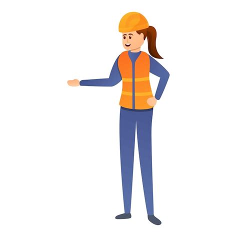 Premium Vector Woman Construction Engineer Icon Cartoon Of Woman