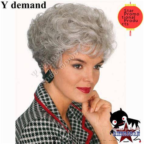 Heat Resistant Synthetic Short Curly Gray Wig Fashion Grey Hairstyles