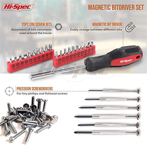 Hi Spec 53pc Home And Office Diy Tool Kit Set Complete Household Tool