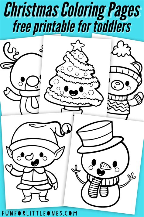 Kids near the fireplace and christmas tree. Christmas Coloring Pages for Toddlers (Free Printable ...