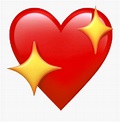 Red Heart Emoji Png - Sparkle Heart Emoji Transparent , Free ...
