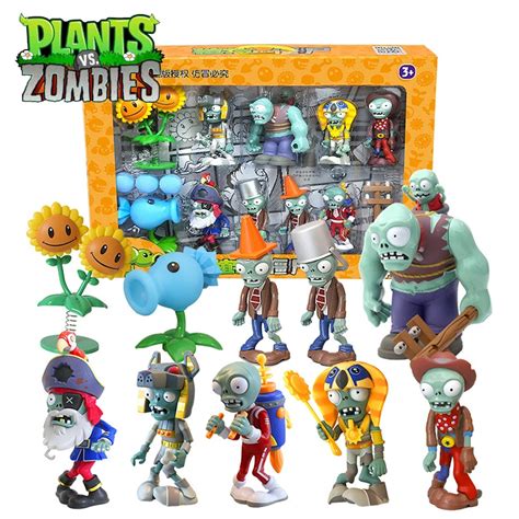 plants vs zombies new plant pirate zombie peashooter gatling pea shooter pvc action figure model