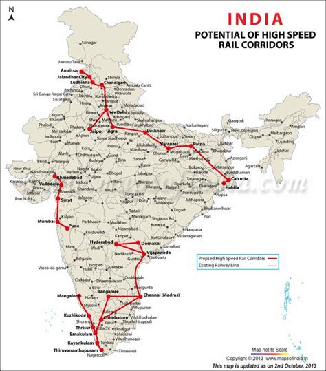Bullet Train Network In India Map India Map Train Map Route Map