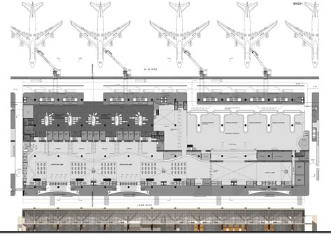Domestic Airport Terminal Architecture Layout Plan Details Dwg File