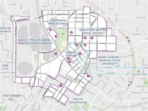 Detailed Map Of Downtown Atlanta