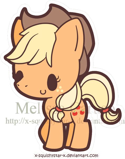 Squishy Applejack My Little Pony Pony Chibi Apple Jack Clipart Full