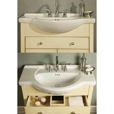 Narrow depth, limited space bathroom sink vanity or powder room sink vanity solutions. Empire Industries | Wayfair