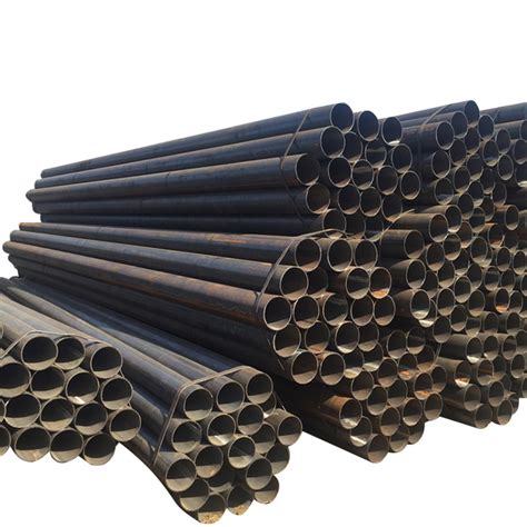 China Black Painting Round Erw Steel Pipe Manufacturers Black Painting
