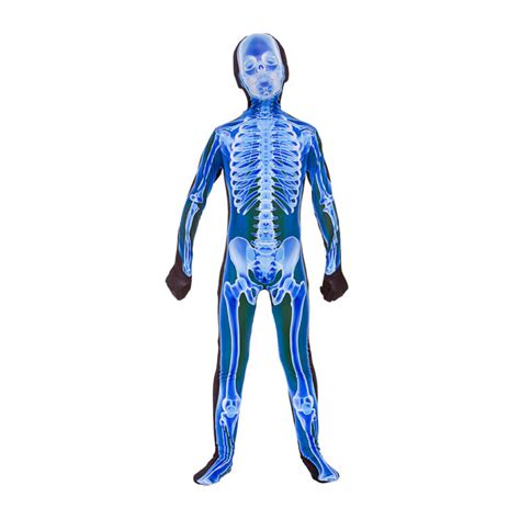 X Ray Skeleton Skinz Halloween Childrens Fancy Dress Costume Fancy